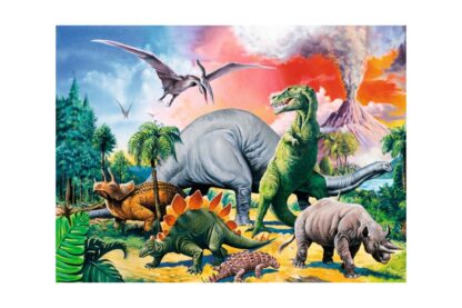 puzzle ravensburger printre dinozauri 100 piese 10957