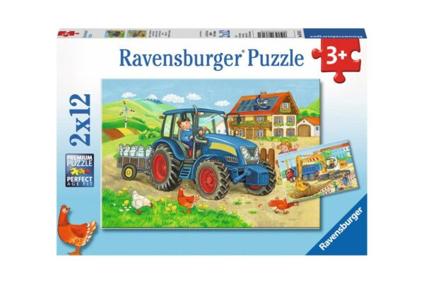 puzzle ravensburger santier 2x12 piese 07616 1
