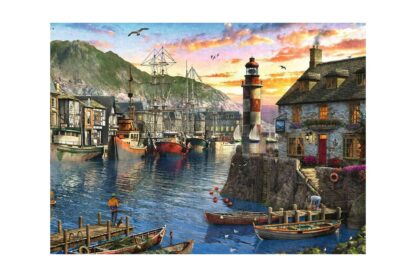 puzzle ravensburger sunrise at the port 500 piese 15045