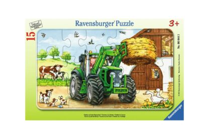 puzzle ravensburger tractor la ferma 15 piese 06044 1