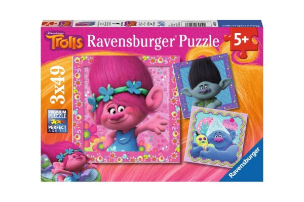 puzzle ravensburger trolls 3x49 piese 08013 1