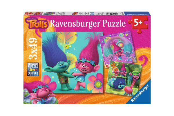 puzzle ravensburger trolls 3x49 piese 1