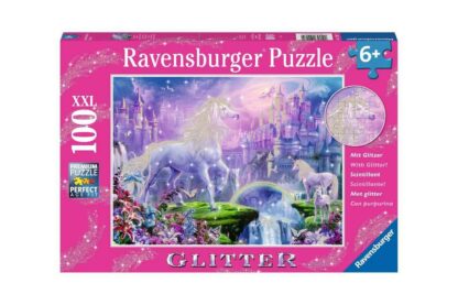 puzzle ravensburger unicorn cu sclipici 100 piese 12907 1