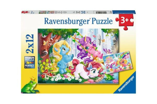 puzzle ravensburger unicorni magici 2x12 piese 05028 1