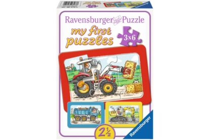 puzzle ravensburger utilaje 3x6 piese 06573 2