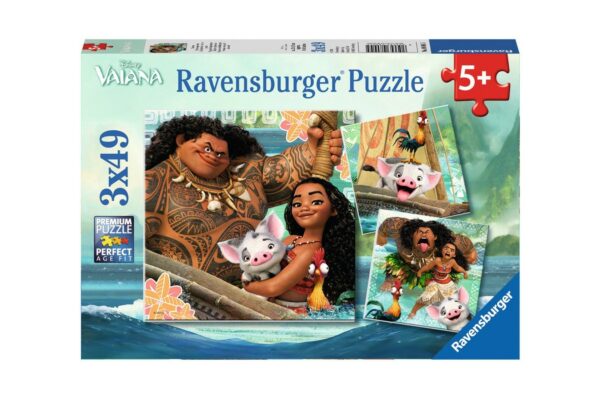 puzzle ravensburger vaiana 3x49 piese 1