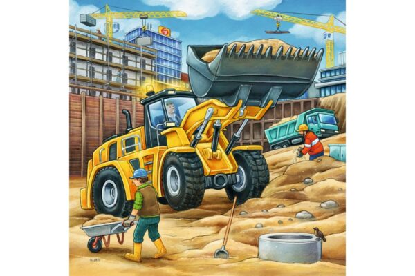 puzzle ravensburger vehicule de constructie 3x49 piese 2