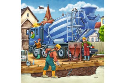 puzzle ravensburger vehicule de constructie 3x49 piese