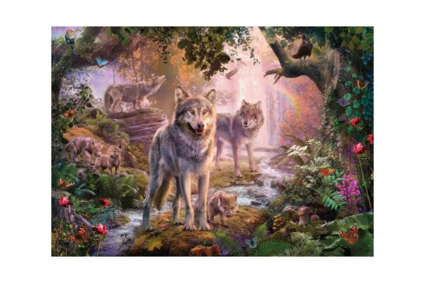 puzzle ravensburger wolf family 1000 piese 15185