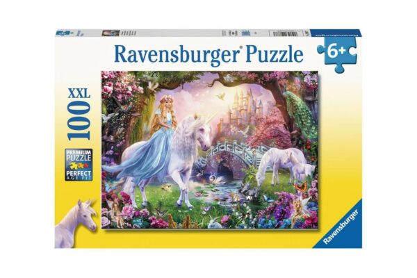 puzzle ravensburger zana si unicorn 100 piese 12887 1