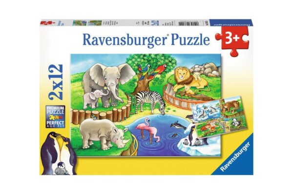 puzzle ravensburger zoo 2x12 piese 1
