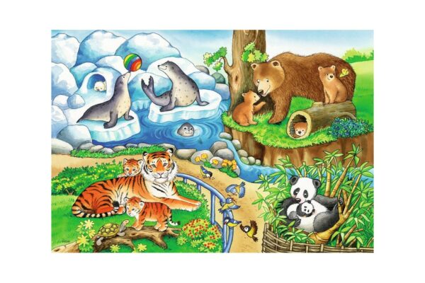 puzzle ravensburger zoo 2x12 piese 2