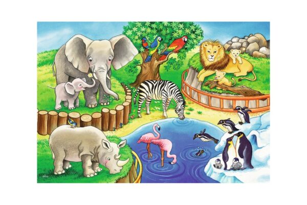 puzzle ravensburger zoo 2x12 piese