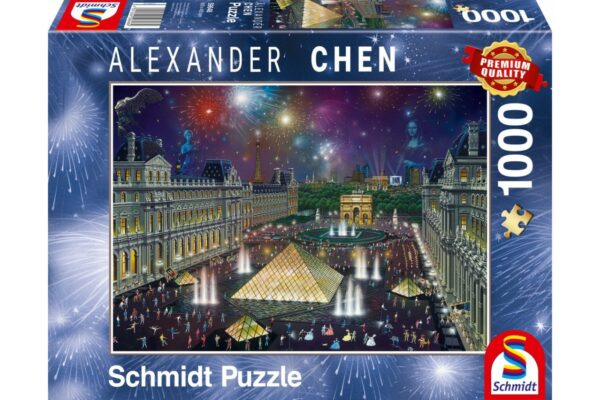 puzzle schmidt alexander chen fireworks at the louvre 1000 piese 59648 1