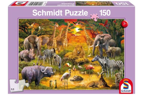puzzle schmidt animale in africa 150 piese 56195 1