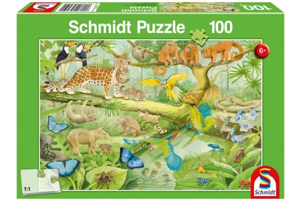 puzzle schmidt animals in the jungle 100 piese 56250 1