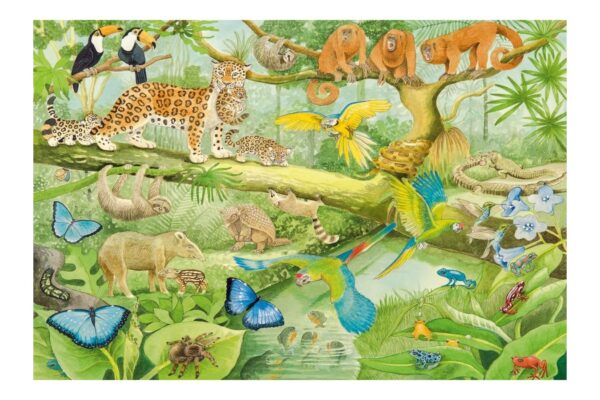 puzzle schmidt animals in the jungle 100 piese 56250
