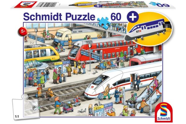 puzzle schmidt at the train station 60 piese contine eticheta bagaje 56328 1