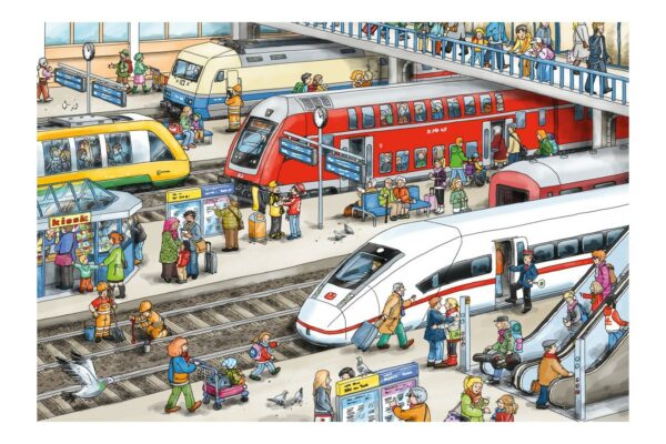 puzzle schmidt at the train station 60 piese contine eticheta bagaje 56328