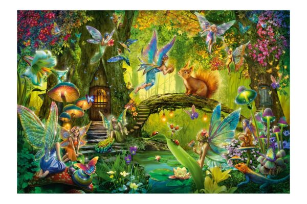 puzzle schmidt fairies in the forest 200 piese contine bacheta magica 56333