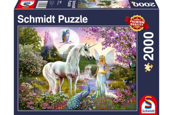 puzzle schmidt fairy and unicorn 2000 piese 58951 1