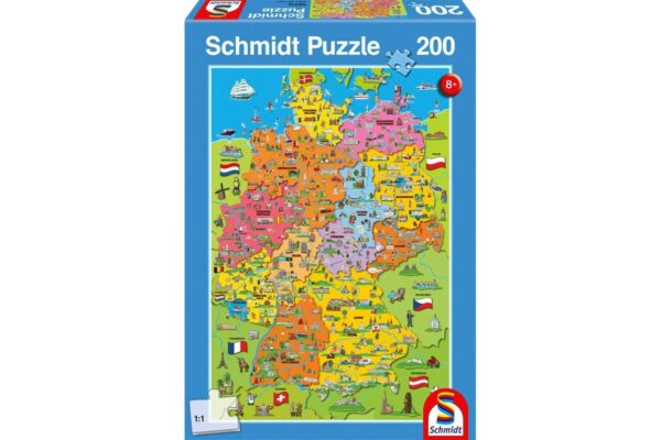 puzzle schmidt harta desenata a germaniei 200 piese 56312 1