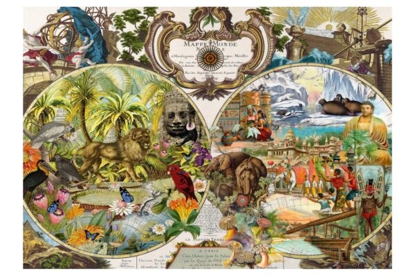 puzzle schmidt harta exotica a lumii 2000 piese 58362