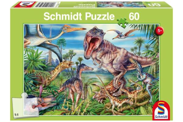 puzzle schmidt intre dinozauri 60 piese 56193 1