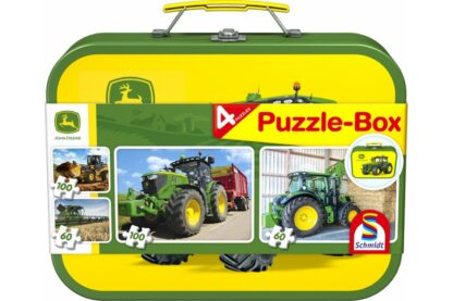 puzzle schmidt john deere 2x60 2x100 piese cutie metalica 56497