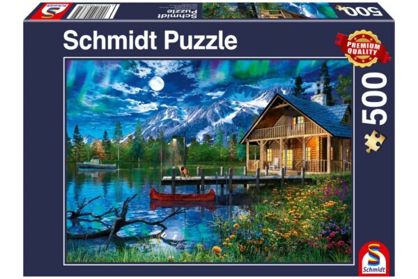 puzzle schmidt mountain lake in the moonlight 500 piese 58365 1