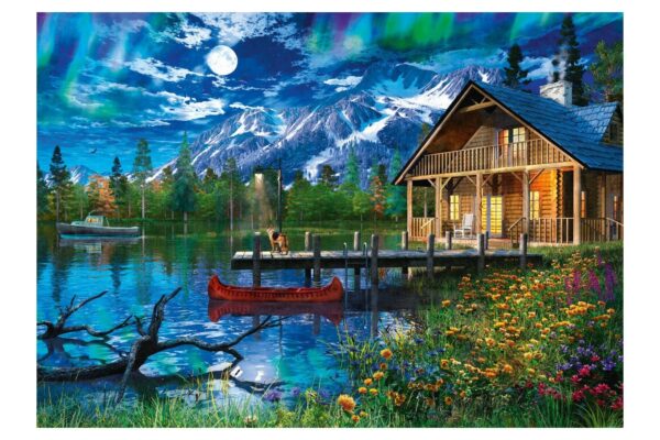 puzzle schmidt mountain lake in the moonlight 500 piese 58365