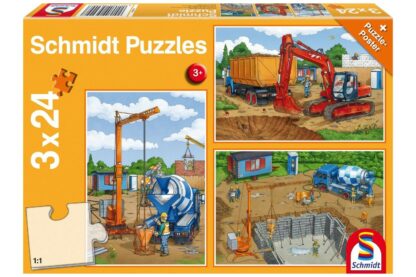 puzzle schmidt sa construim 3x24 piese include 1 poster 56200 1