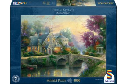 puzzle schmidt thomas kinkade lumina serii la conac 3000 piese 57463 1