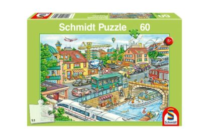 puzzle schmidt vehicles and traffic 60 piese 56309 1