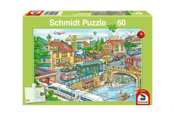 puzzle schmidt vehicles and traffic 60 piese 56309 1