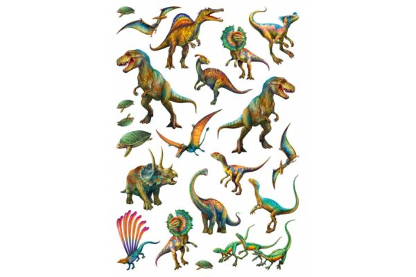 puzzle schmidt wild dinosaurs 150 piese contine tatuaj 56332 2