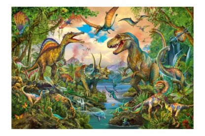 puzzle schmidt wild dinosaurs 150 piese contine tatuaj 56332