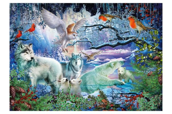 puzzle schmidt wolves in a winter forest 1000 piese 58349