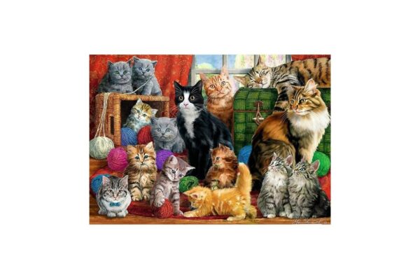 puzzle trefl cats meeting 1000 piese 10555