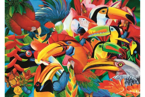 puzzle trefl colorful birds 500 piese 37328