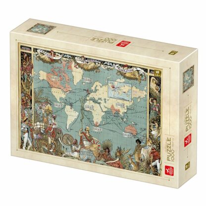 puzzle 1000 deico games vintage map 77561