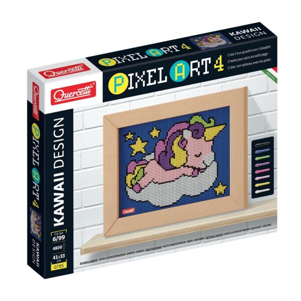 Quercetti Pixel Art Kawaii 4 planse Design Unicorn