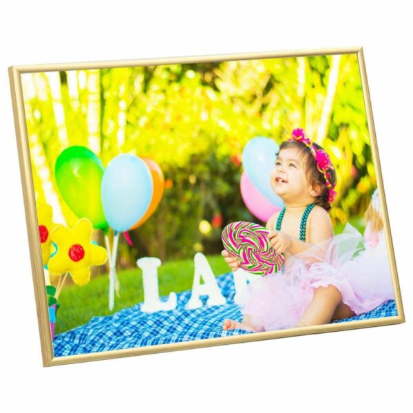 Rame foto colaj pentru perete/masa, 5 buc., auriu, 50x60 cm MDF - imagine 3