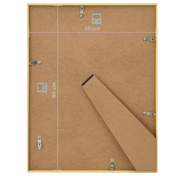 Rame foto colaj pentru perete/masa, 5 buc., auriu, 50x60 cm MDF - imagine 8