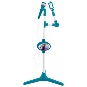 Microfon cu stativ, selfie stick si efecte luminoase, Disney Frozen 2