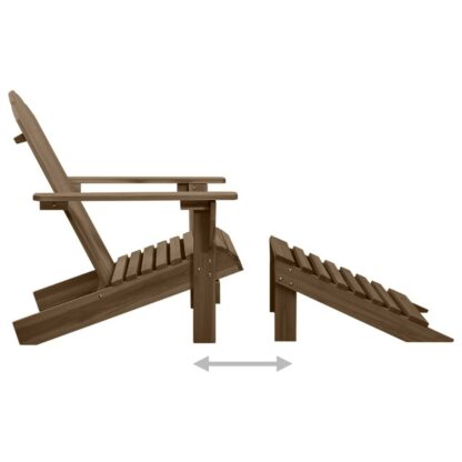 scaun de gradina adirondack otomanmasa maro lemn masiv brad 6