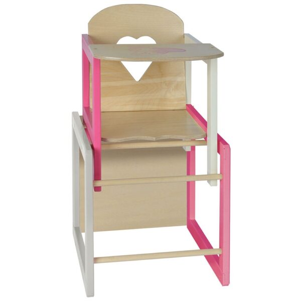 scaun de masa transformabil pentru papusi eichhorn dolls highchair with table 1