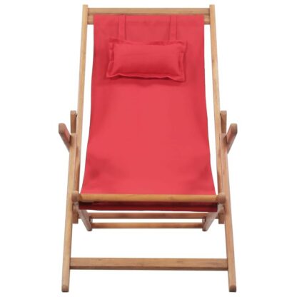 scaun de plaja pliabil rou textil i cadru din lemn 1