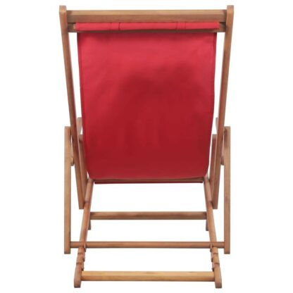 scaun de plaja pliabil rou textil i cadru din lemn 3