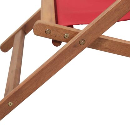 scaun de plaja pliabil rou textil i cadru din lemn 8